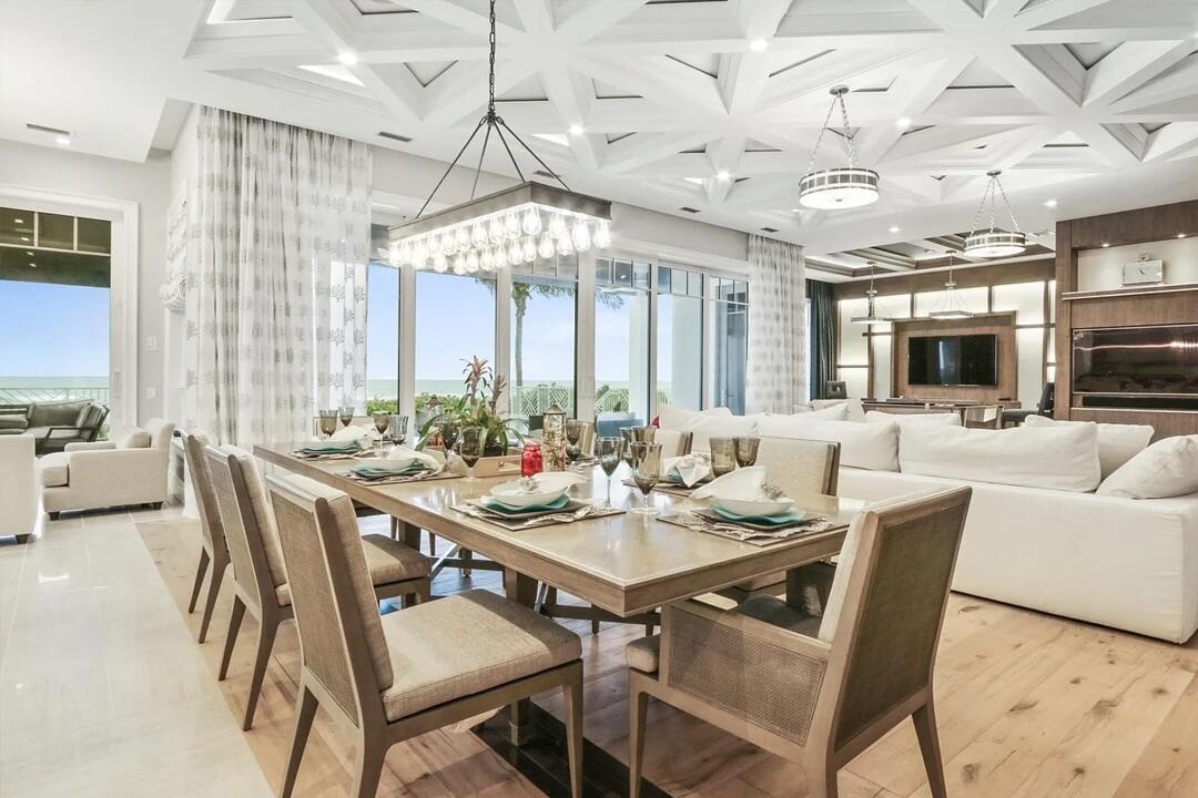 Open concept dining room.